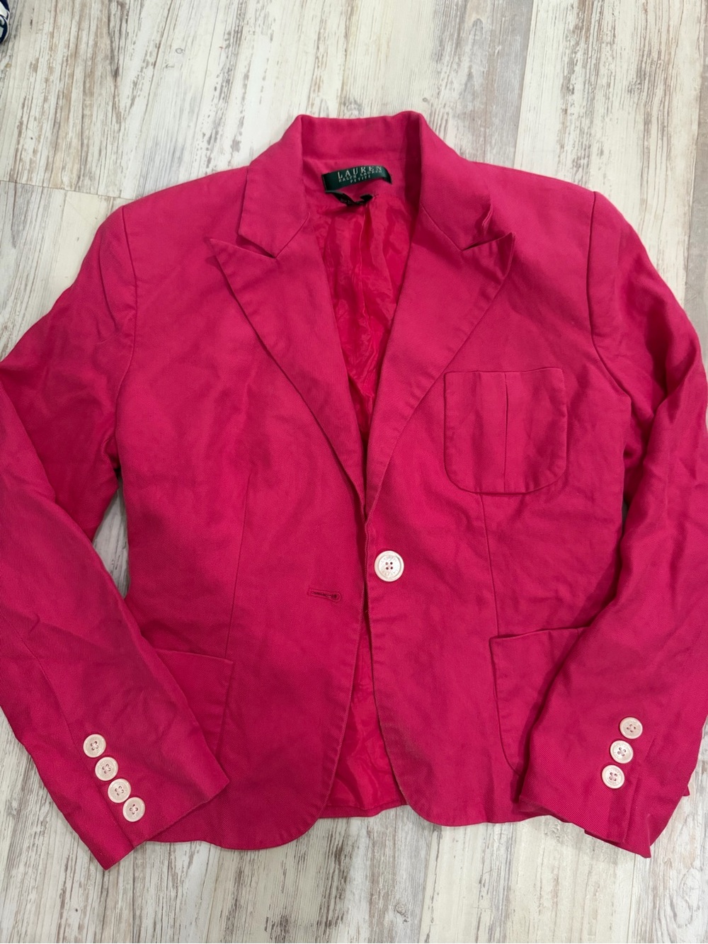 Lauren Ralph Lauren Pink Silk Blazer Size 2P